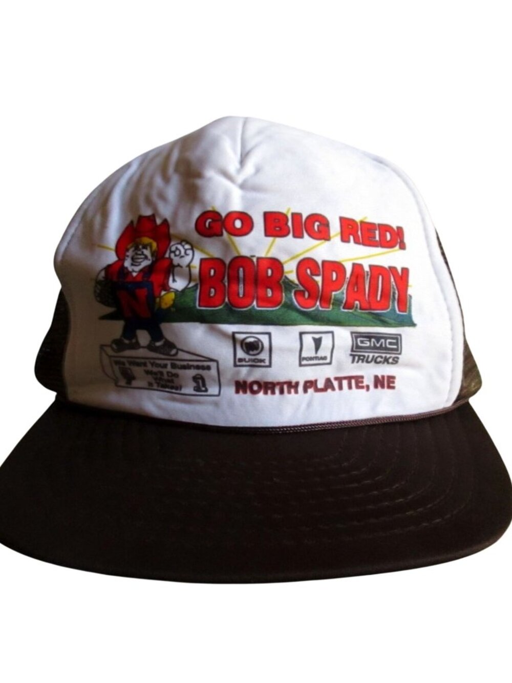 Nebraka Huskers Herbie Vintage Men's Mesh Trucker Snapback Cap 1980's BIG RED